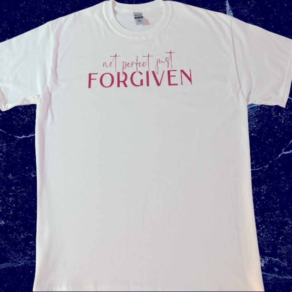 Unisex t-shirt. White t-shirt w/Ted font.